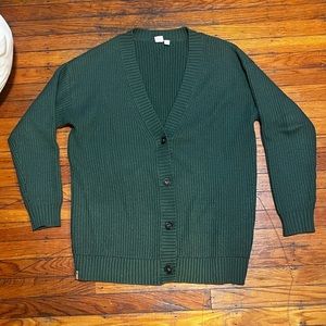 Emerald Oversized Button Cardigan